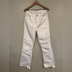 Gianni Bini White Straight-Leg Jeans